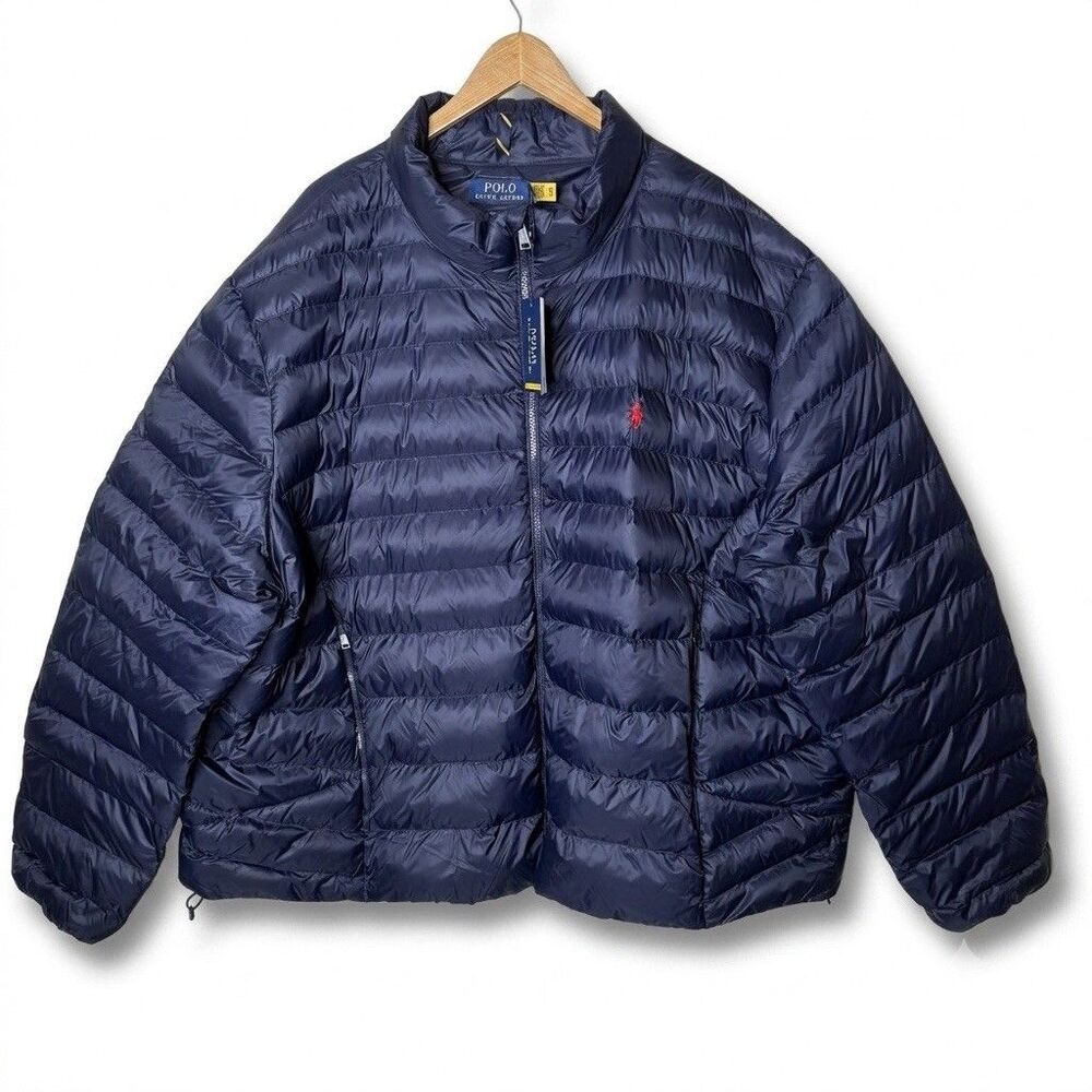 Polo Ralph Lauren Puffer Jacket PrimaLoft Packable Mens 4XB Navy Blue NWT